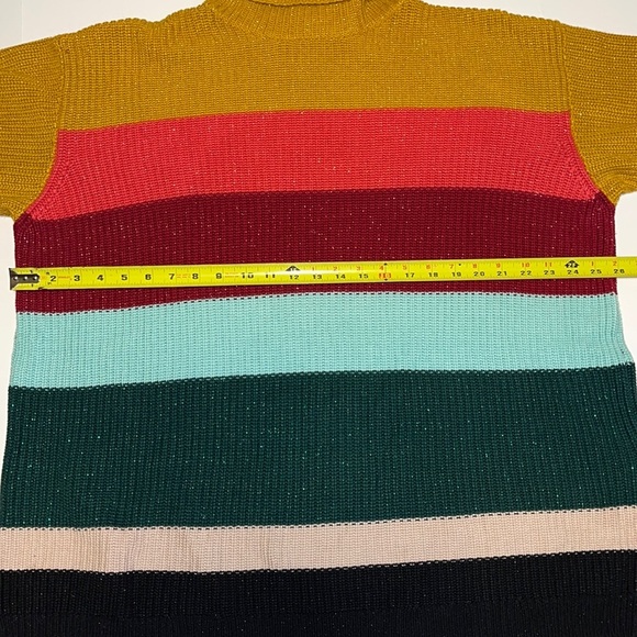 Anthropologie x FARM Rio de Janeiro Sparkly Striped Sweater - Women’s Size XL - Picture 11 of 12